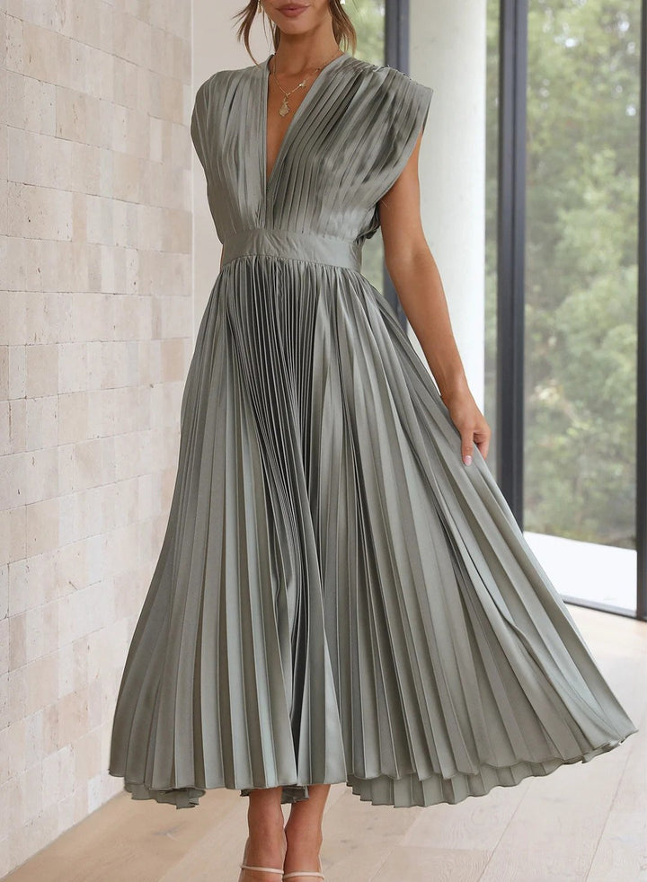Trendy Maxi Dress - Elara-Olive-XS-The Livary