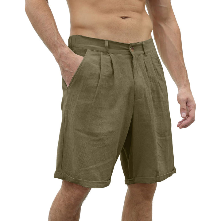 Casual leisure shorts with stretch comfort – Jonas-Army green-S-The Livary