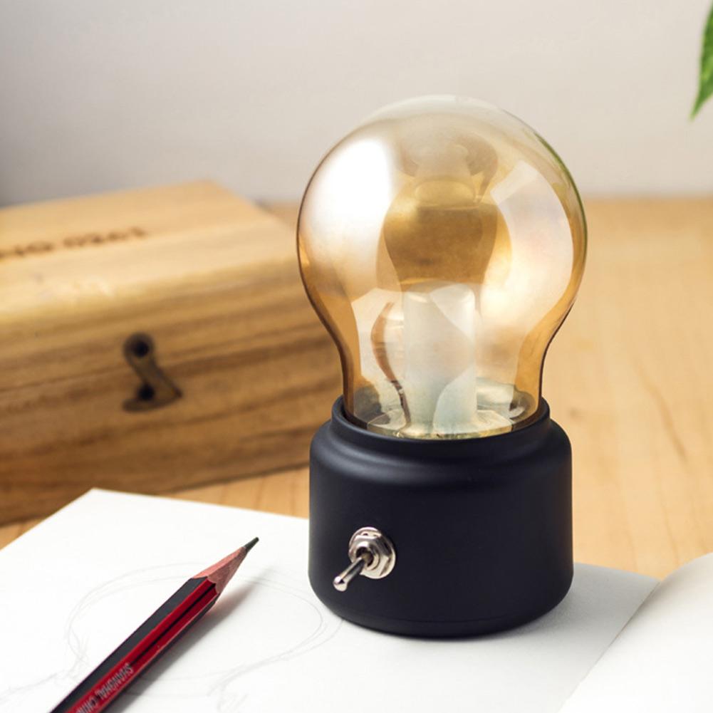 Portable Retro Table Lamp - LumiRetro-Gold-The Livary