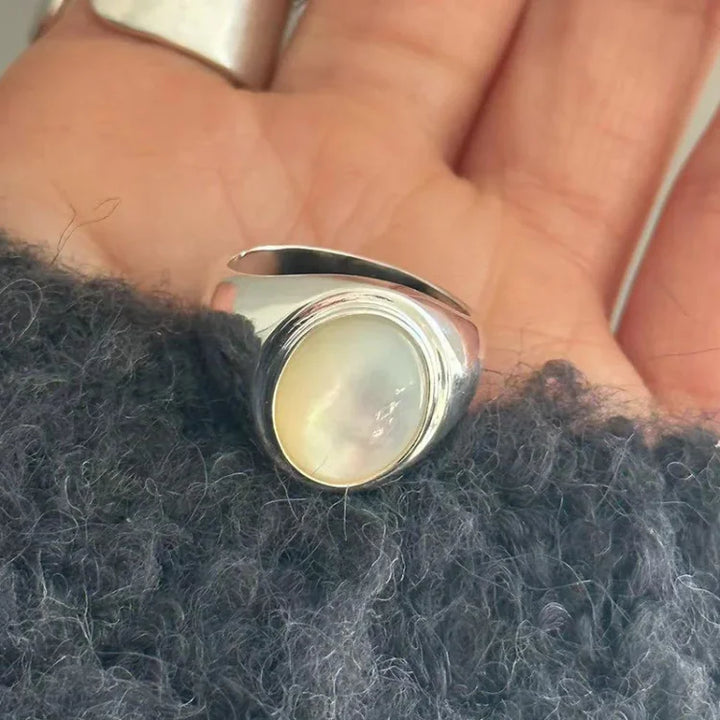 Pinctada Albina Silver Ring - Isla-5-The Livary