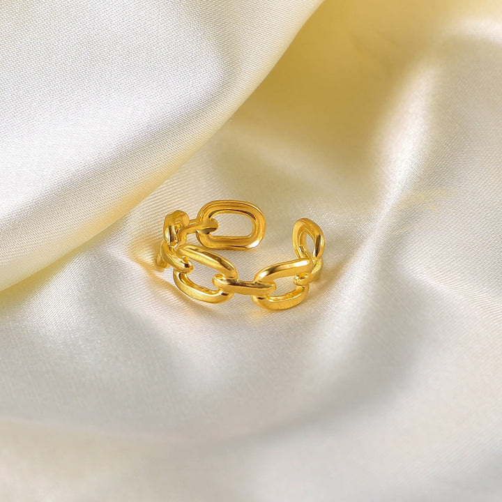 Twisted Link Open Ring - Nexa-The Livary