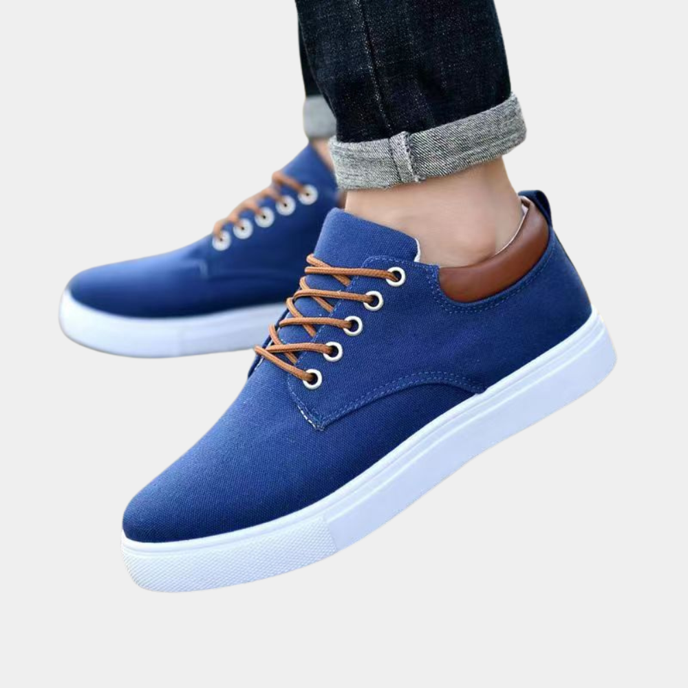 Comfortable orthopaedic men's shoes with support function for everyday use – Leon-Blue-6-The Livary