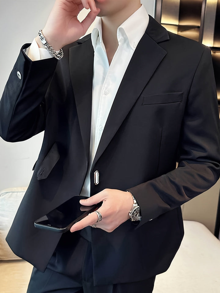 Classic Black Men's Blazer - Lars-S-The Livary