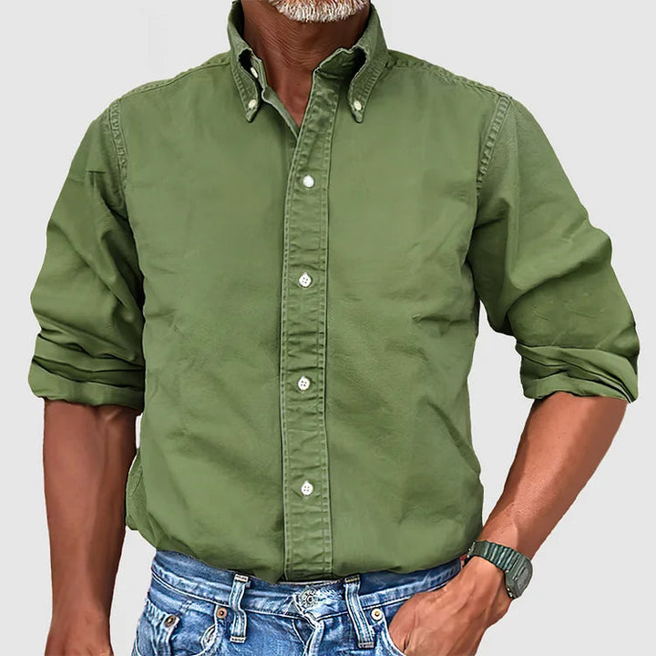 Vintage Men's Shirt - Dario-Green-S-The Livary