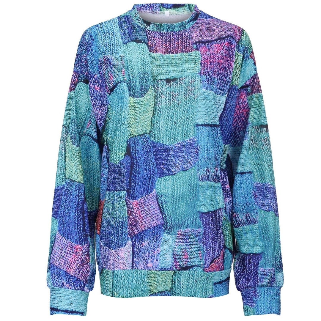 Colourful Sweatshirt with Unique Design - Vivelle-S-The Livary