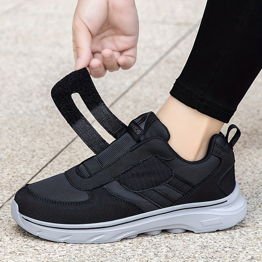 Comfortable Loop Shoes with Velcro - EasyStride-Black-3.5-The Livary