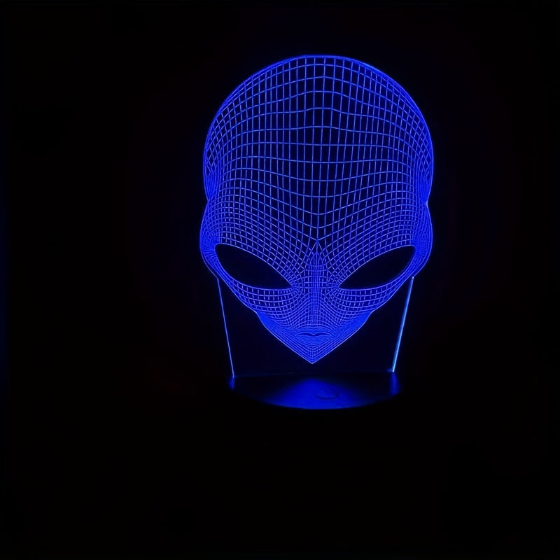 3D Alien Head LED Table Lamp with 7 Colours - Lunaris-The Livary