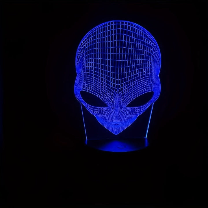 3D Alien Head LED Table Lamp with 7 Colours - Lunaris-The Livary