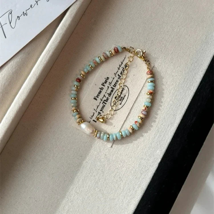 Colourful Natural Stone Jewellery Set - Elena-Bracelet-The Livary
