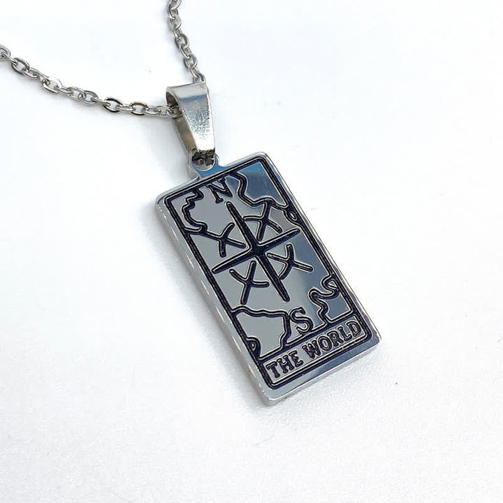Vintage Tarot Card Lucky Charm - Seraphina-World-Silver-The Livary