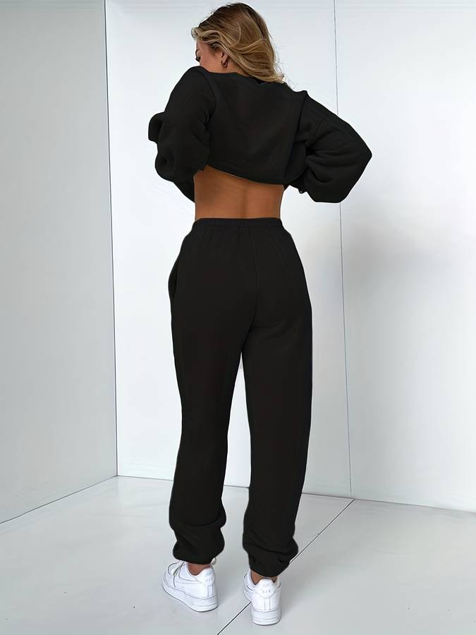 Stylish and Comfortable Women's Tracksuit - Emma-Black-S-The Livary