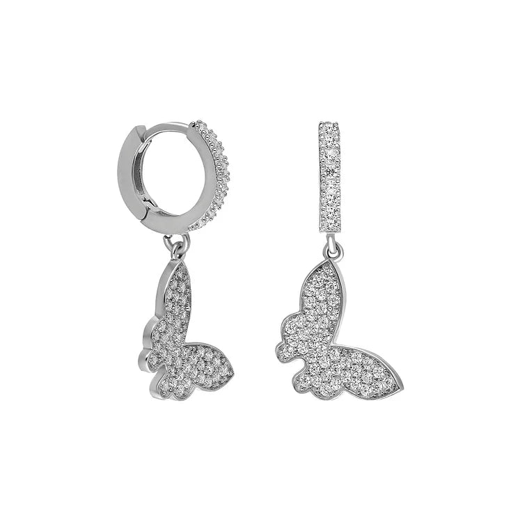 Flying Butterfly Earrings - Vivara-Silver-The Livary