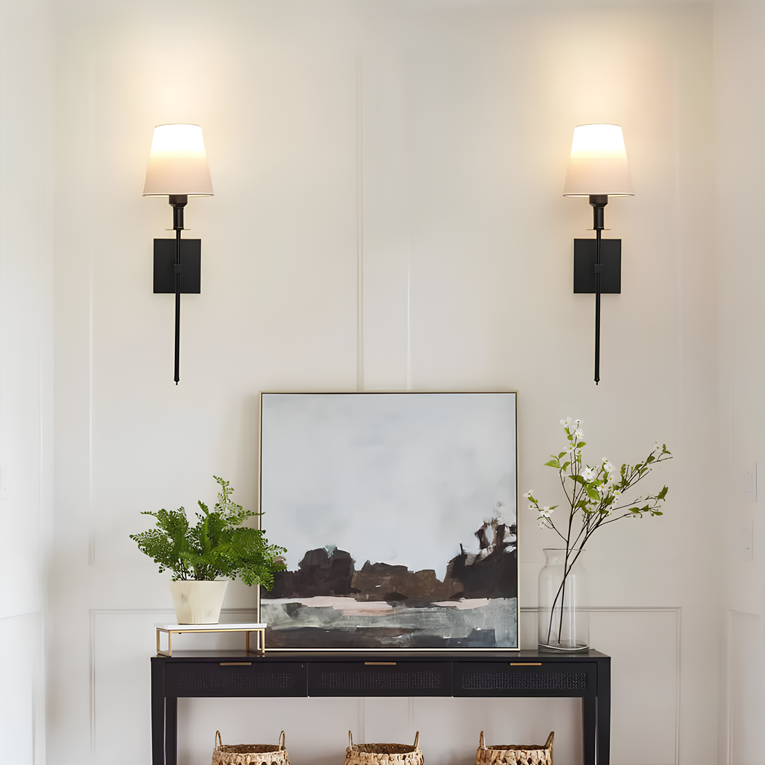 Wireless Luxury Wall Lamp - LumaElegance-2-Black-Square-The Livary