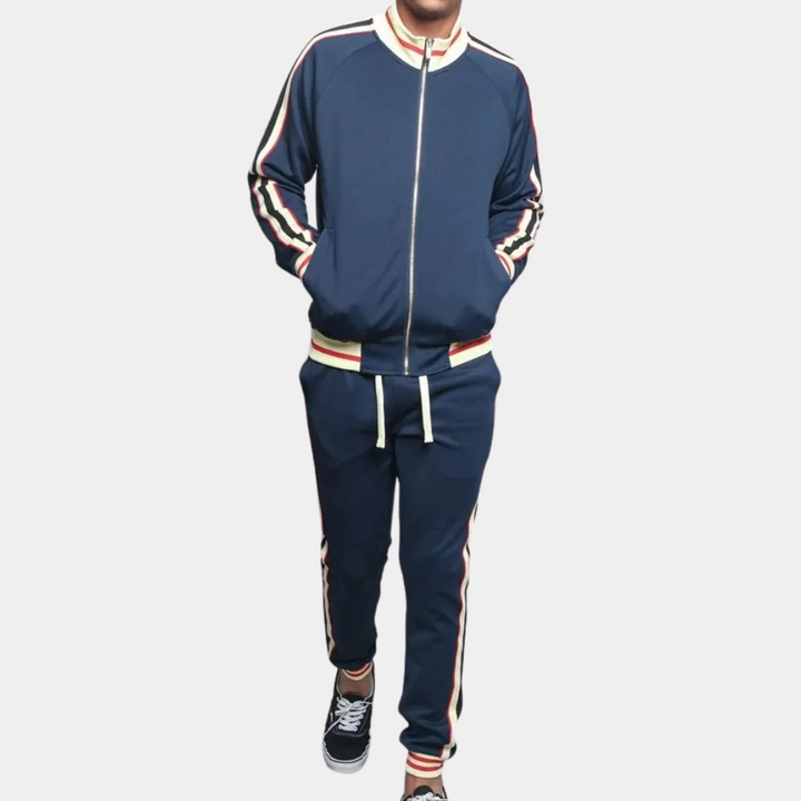 Sporty Tracksuit for Men - Santino-Dark blue-S-The Livary