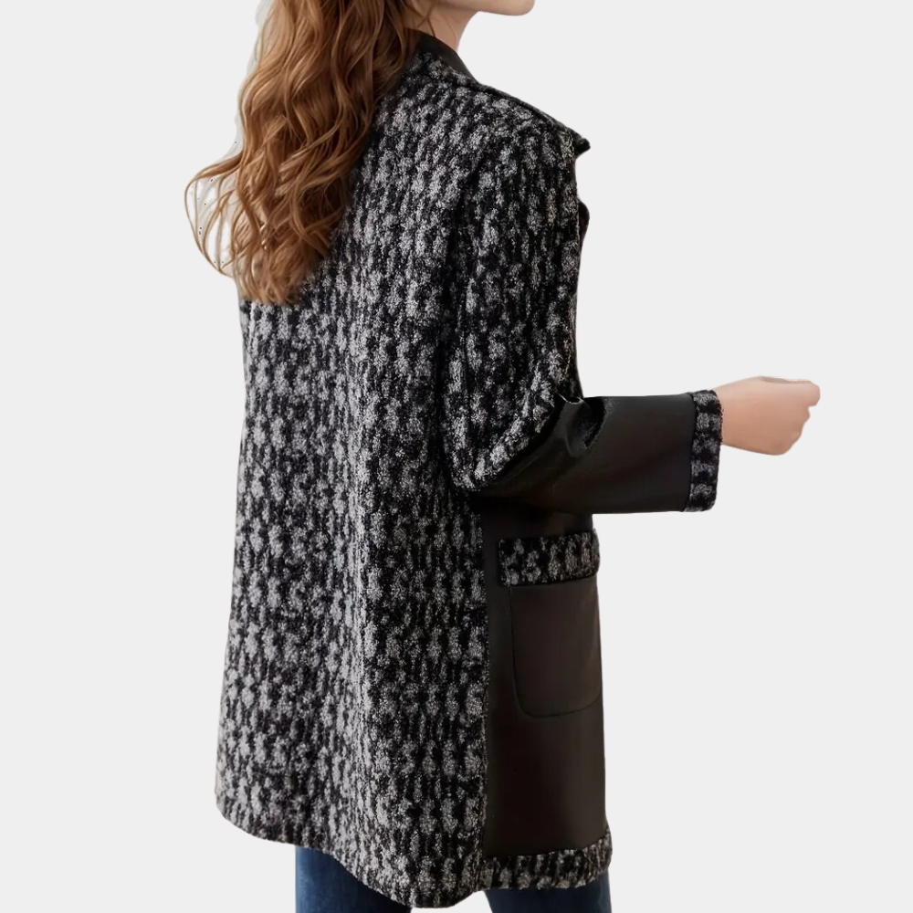 Warm Black Women's Coat with Luxury Finish - Renée-XS-The Livary