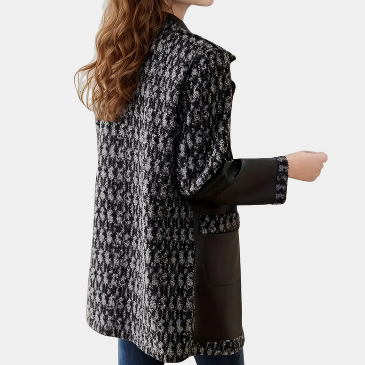 Warm Black Women's Coat with Luxury Finish - Renée-XS-The Livary