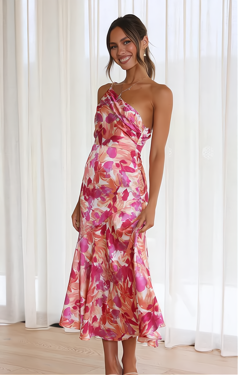Stylish Summer Dress with Floral Print - Zoë-S-The Livary