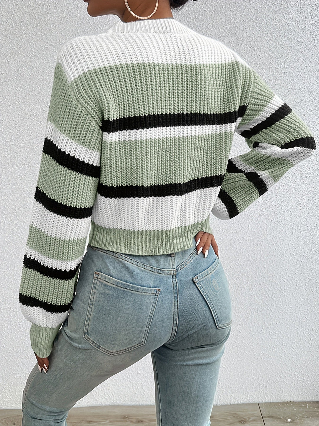 Comfortable and Stylish Knitted Sweater - Sienna-Blue-S-The Livary