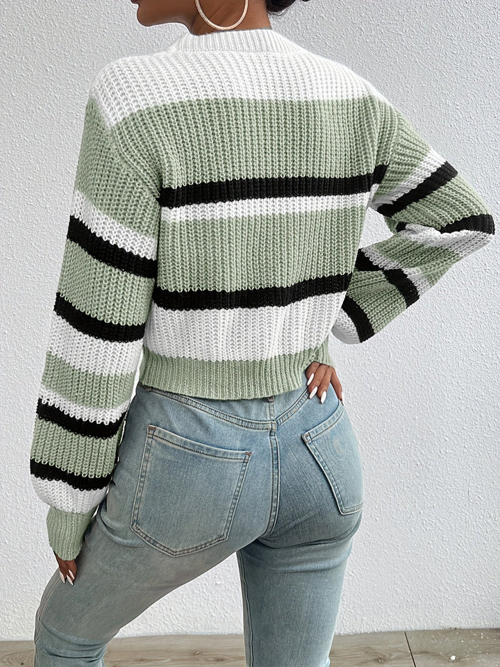 Comfortable and Stylish Knitted Sweater - Sienna-Blue-S-The Livary