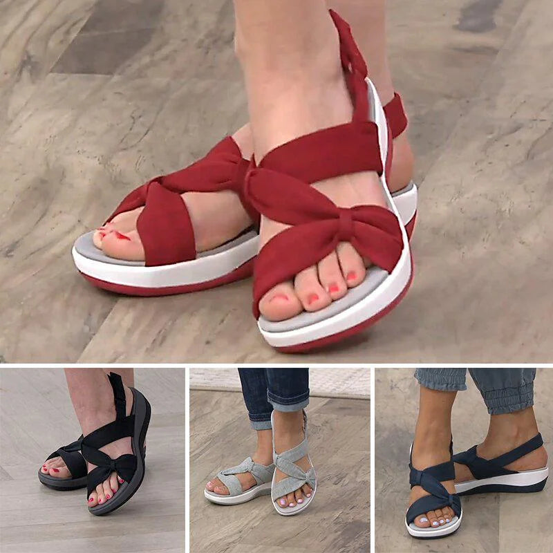 Ultra-comfortable Orthopaedic Women's Summer Sandals – Isabella-Gray-2.5-The Livary