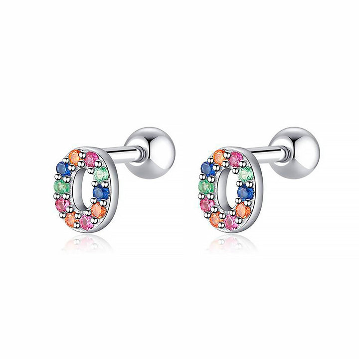 Coloured Letter Earrings - Letria-O-Silver-The Livary