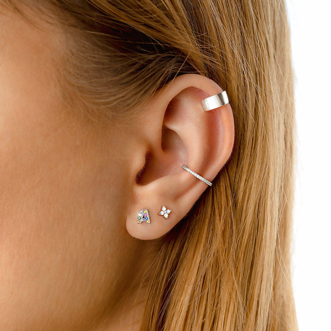 Coloured Letter Earrings - Letria-A-Gold-The Livary