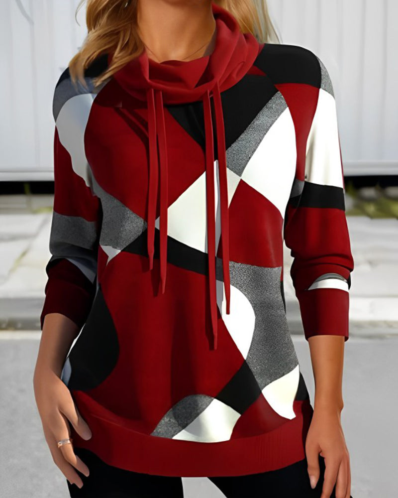 High Collar Sweater – Lorina-Red-S-The Livary