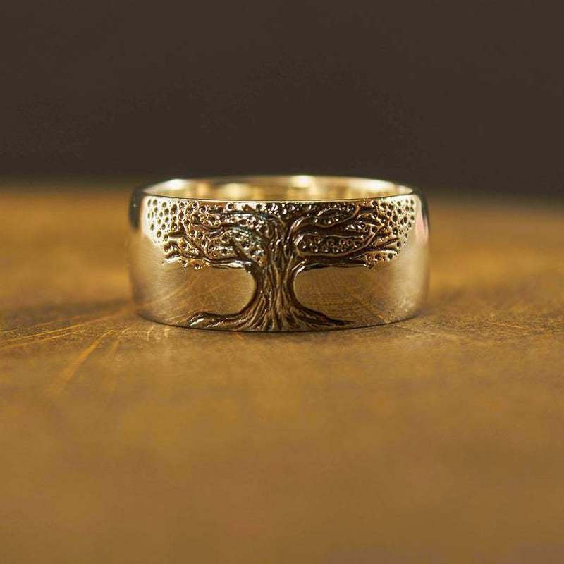 Stylish Tree of Life Ring - Lina-Gold-1.93 in-The Livary