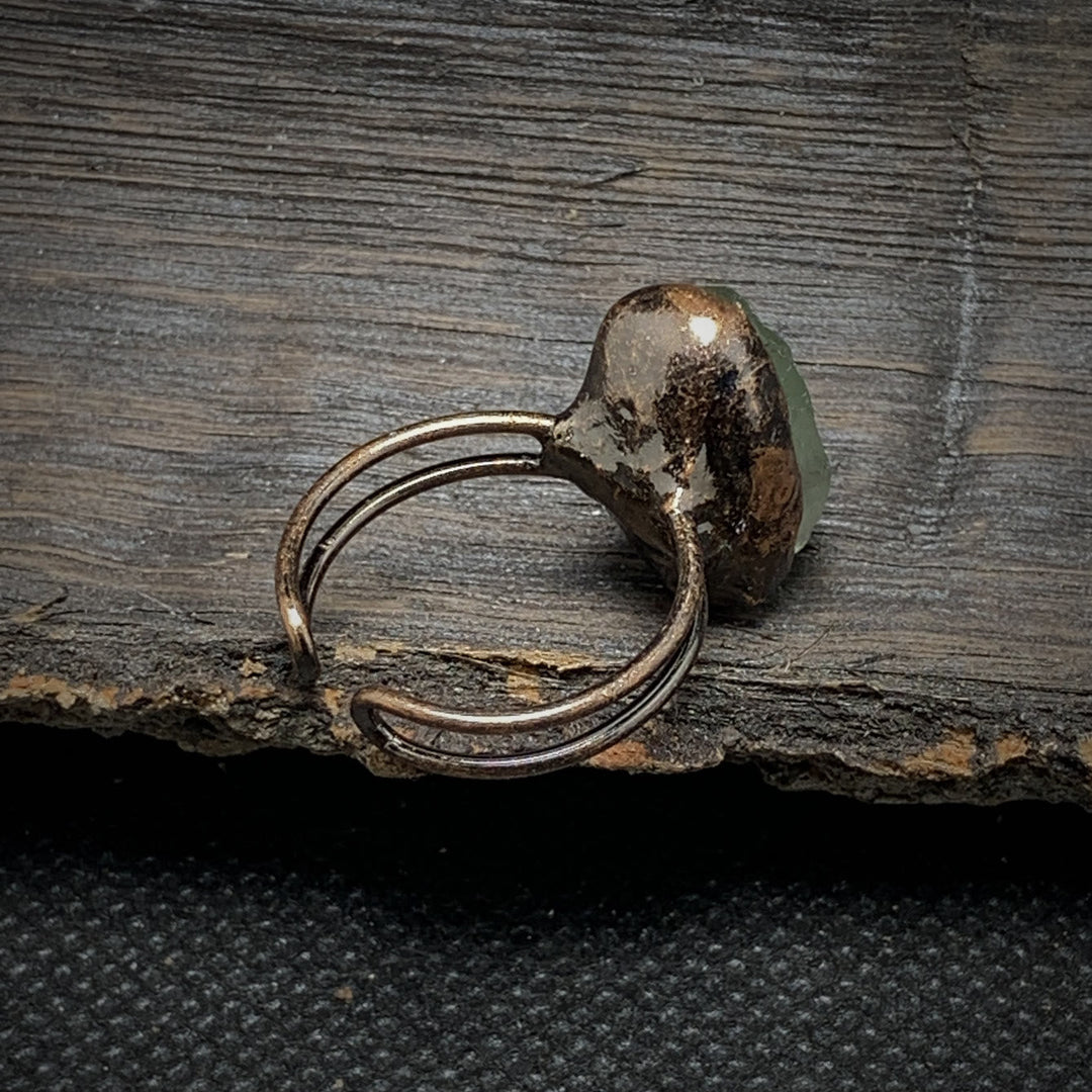 Natural Raw Birthstone Ring - Selina-January & Pomegranate-The Livary