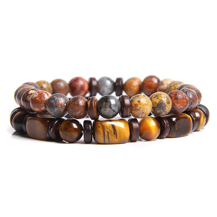 African Turquoise & Tiger Eye Bracelet - Naya-Tiger's eye & African turquoise-The Livary