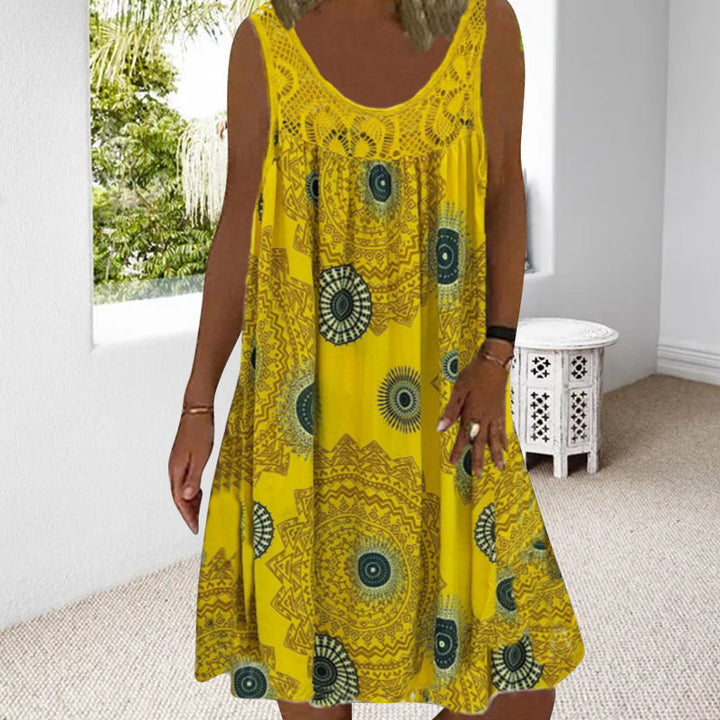 Sleeveless Summer Dress – Miranda | Airy & Comfortable-Yellow-S-The Livary