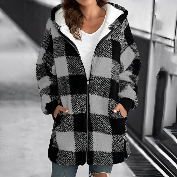 Ladies' Coat with Hood - Camila-Grey-S-The Livary