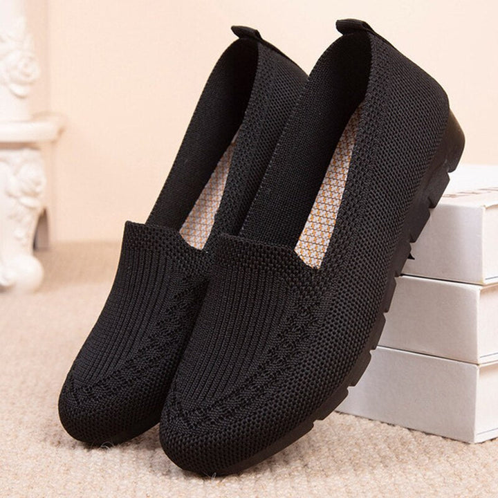 Comfortable & Breathable Women's Slip-On Everyday Shoes with Arch Support – Leona-Black-3-The Livary