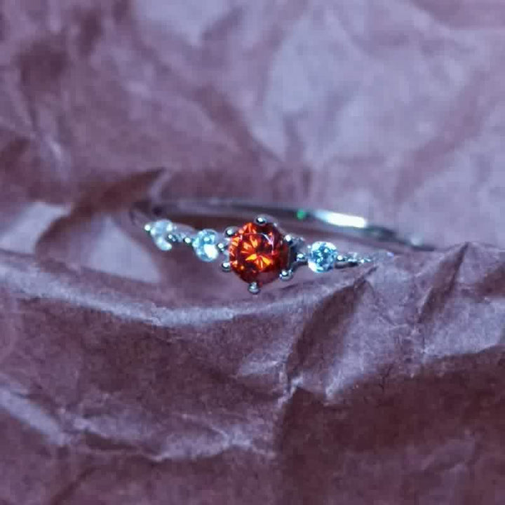 18K Gold Garnet Stone Ring - Elara-2.01 in-The Livary