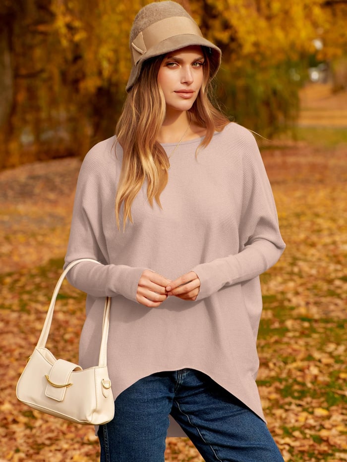 Oversized Ladies Sweater - Sophie-S-Apricot-The Livary