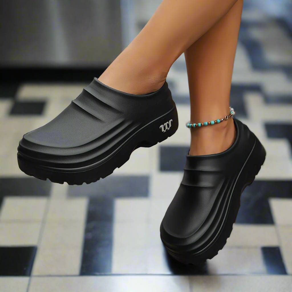 Orthopaedic Waterproof Clogs - AquaStep-Black-4.5-The Livary