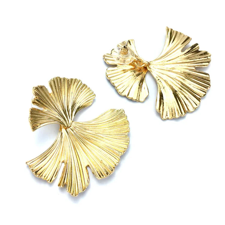 Flower Earrings in Gold and Silver - Liora-Gold-The Livary