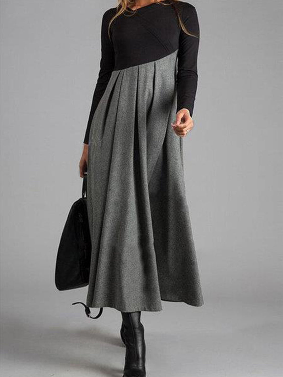 Harmony Dress with Colourful Style - Elina-Grey-XS-The Livary