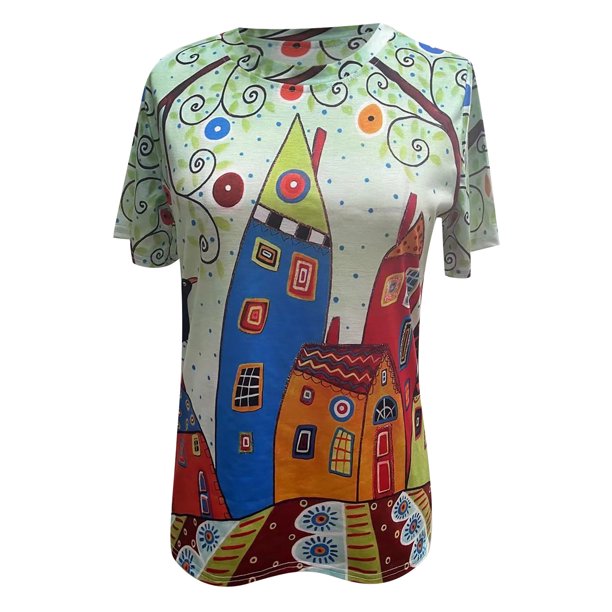Light women's T-shirt with print for everyday and holiday - SummerFun-S-The Livary