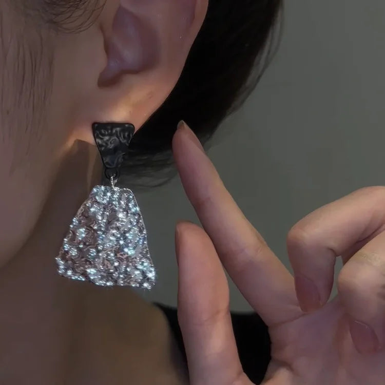 Magma Texture Earrings - Nora-The Livary