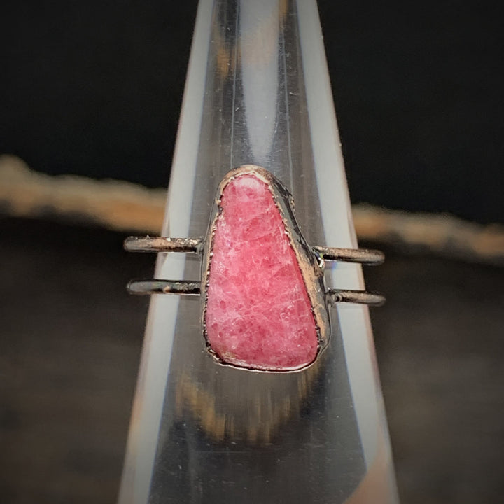 Natural Raw Birthstone Ring - Selina-January & Pomegranate-The Livary