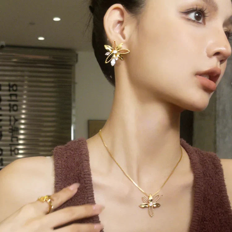 Lilypad Earrings - Floriana-The Livary