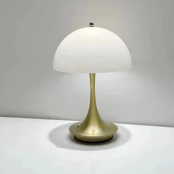 Dimmable & Wireless Flower Button Lamp - BloomGlow-Gold and white-The Livary