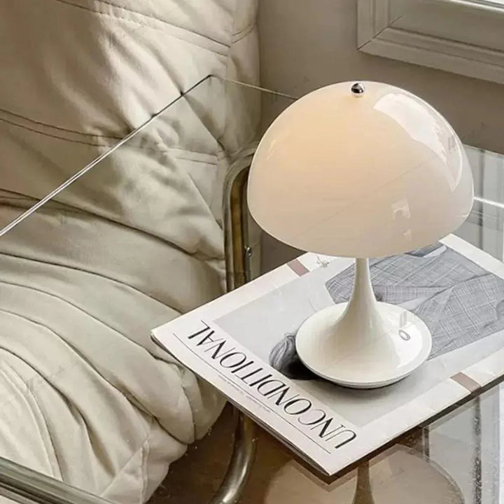 Dimmable & Wireless Flower Button Lamp - BloomGlow-White-The Livary