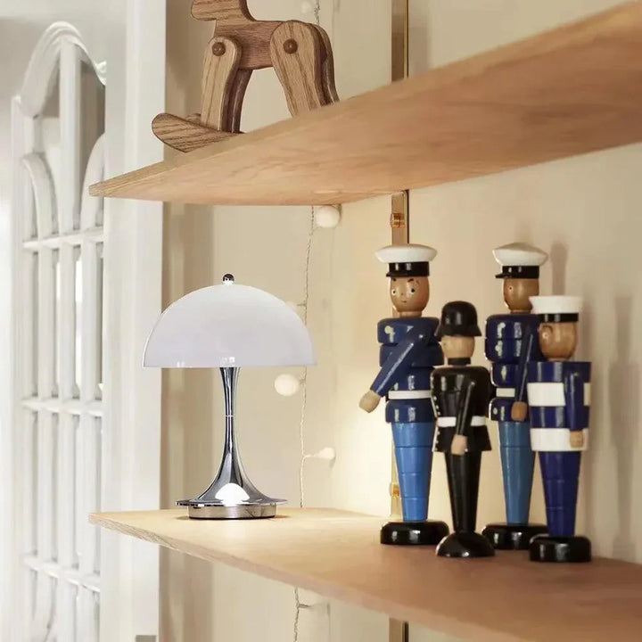 Dimmable & Wireless Flower Button Lamp - BloomGlow-White-The Livary