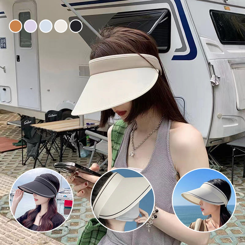 Trendy roll-up sun hat with extra protection – FoldSun Pro-Black-The Livary