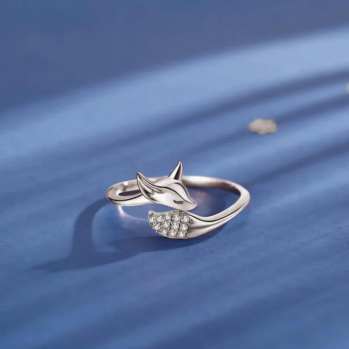 Stylish Silver Fox Ring - Renara-Silver-5-The Livary