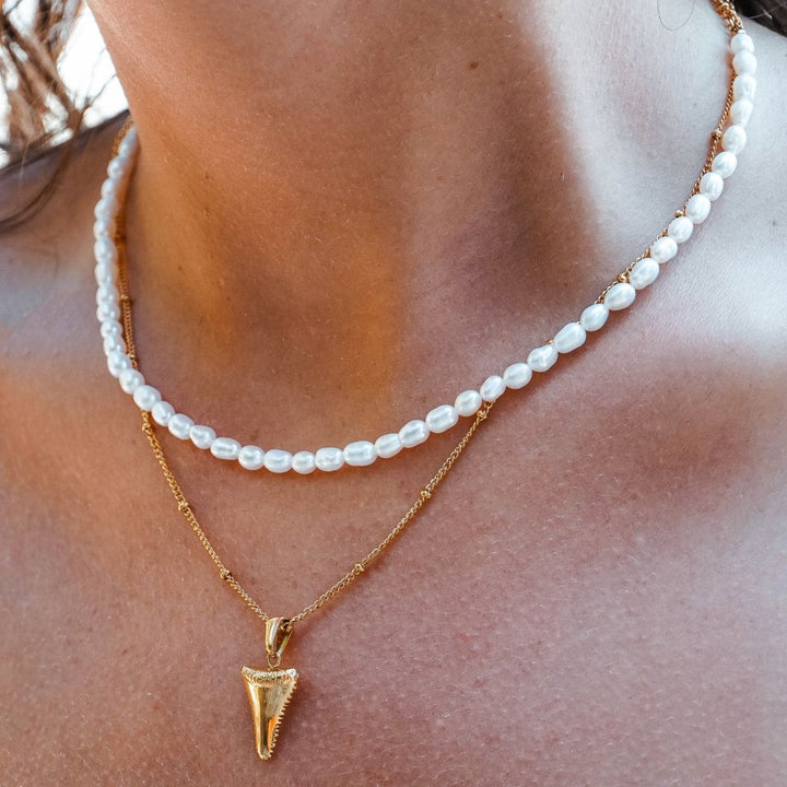 Freshwater Pearl Choker - Amélie-Gold-The Livary