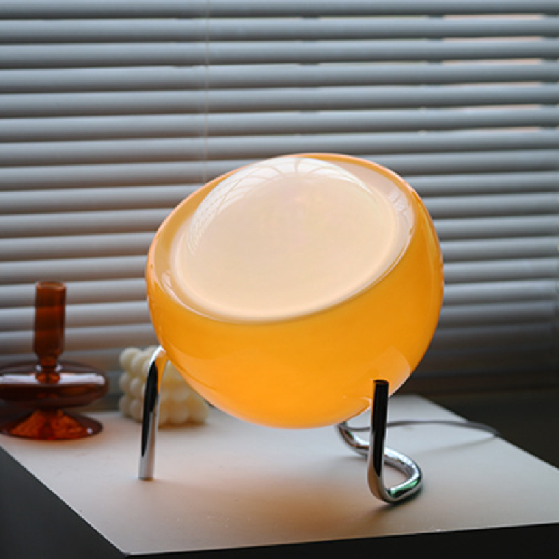 RETRO GLASS TABLE LAMP - ATMOSPHERIC NORDIC NIGHT LIGHTING-The Livary