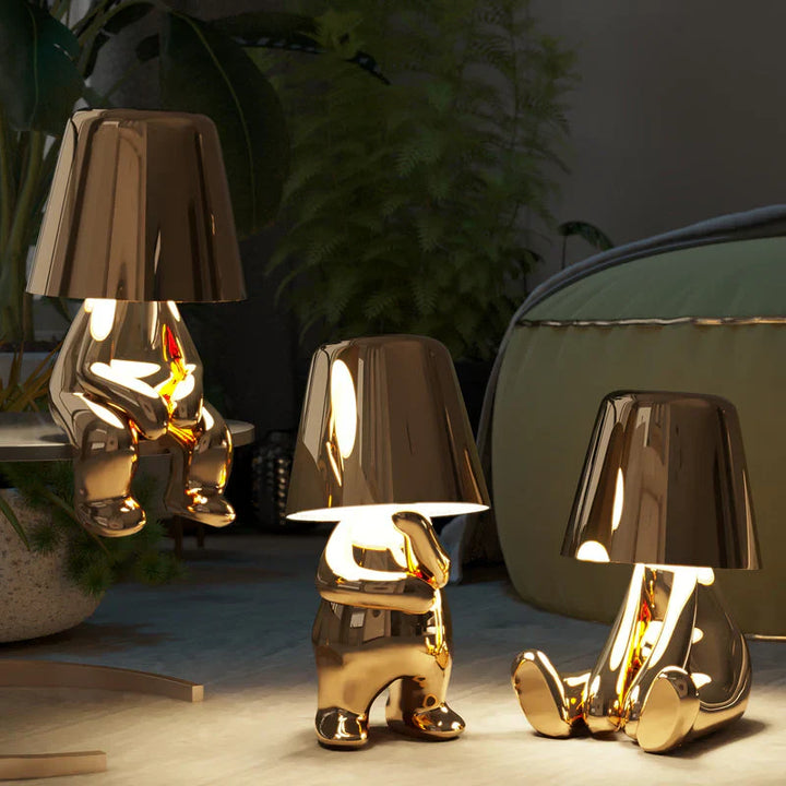 Playful Dimmable Table Lamp - LumoPals-Gold-Dreaming-The Livary